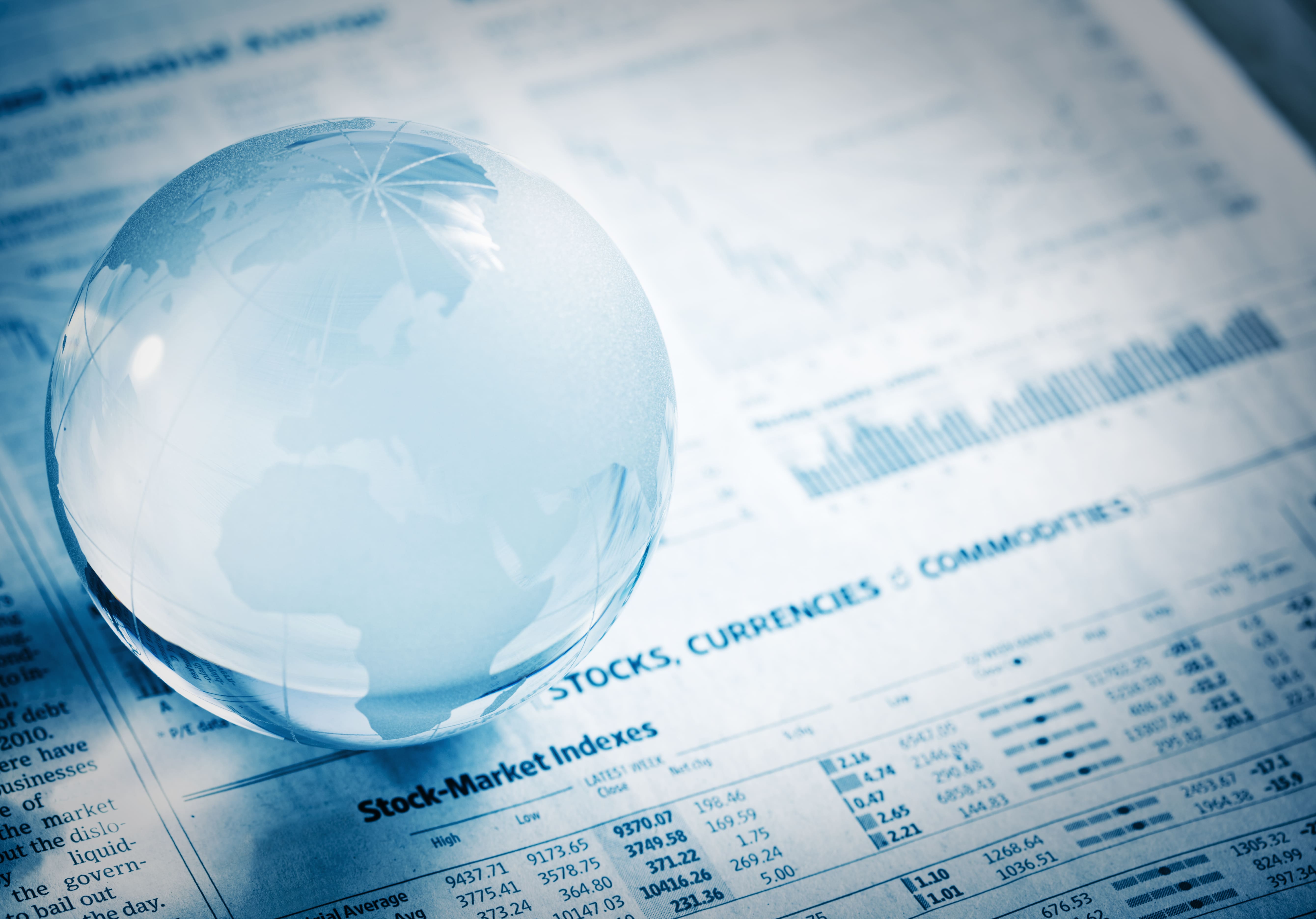 Global real estate portfolio visualization with digital systems and cloud management overlays.